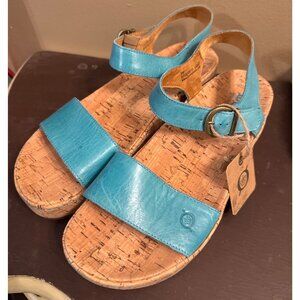 NEW Born Sari Wedge Sandals Leather Size 9M